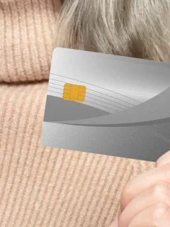 Someone holding the Simmons Visa Card.