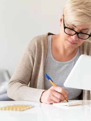 Woman learning How to retire early.