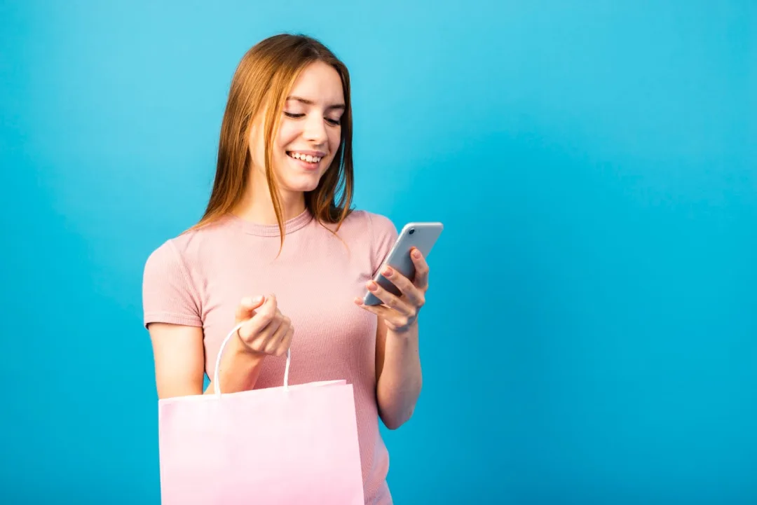 woman getting free products on Temu.