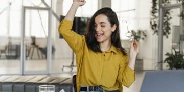 happy-businesswoman-finishing-project